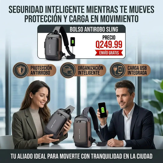 Bolso Antirrobo con Puerto USB – Seguridad y Tecnología en Movimiento